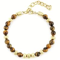 Bracciale 4US: Cesare Paciotti Uomo in Acciaio Occhio di tigre 4UBR6759 - 4UBR6759